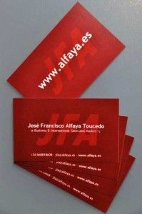 Tarjetas de visita José Francisco Alfaya Toucedo | JFA